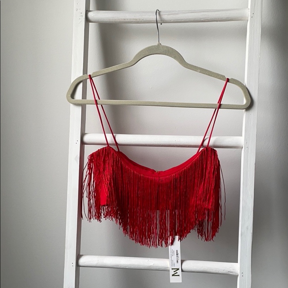 Sofia Fringe Crop Top - never worn